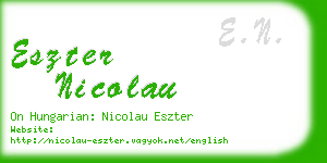 eszter nicolau business card